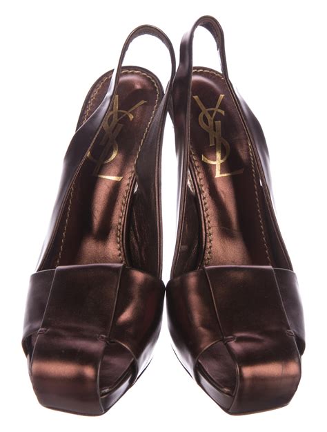 1970s ysl slingback heels|Yves Saint Laurent Slingback .